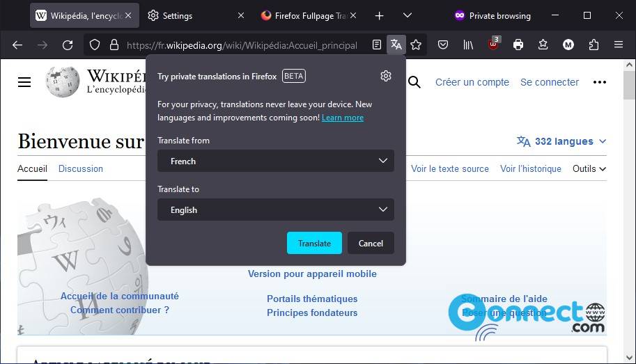 Firefox Offline Translation