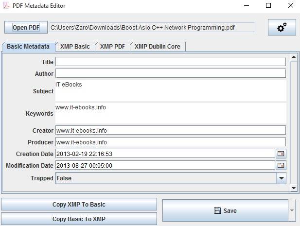 Pdf Metadata Editor