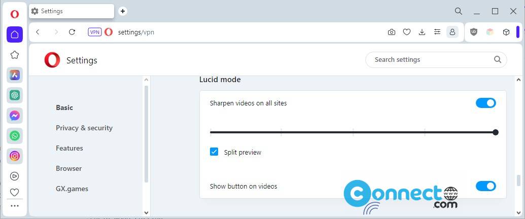 Lucid Mode in Opera Browser