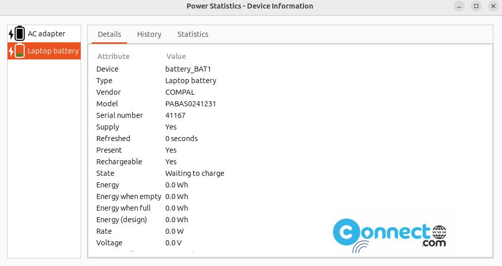 GNOME Power Statistics