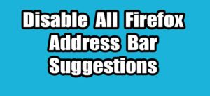 Read more about the article How to Disable All Suggestions in Mozilla Firefox Address Bar