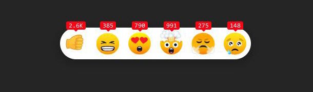 Facebook Like Reactions