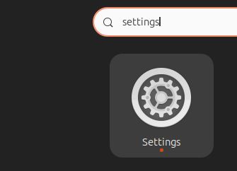 Ubuntu settings app