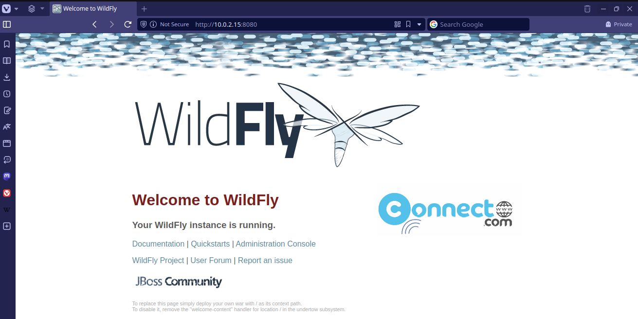 WildFly default page