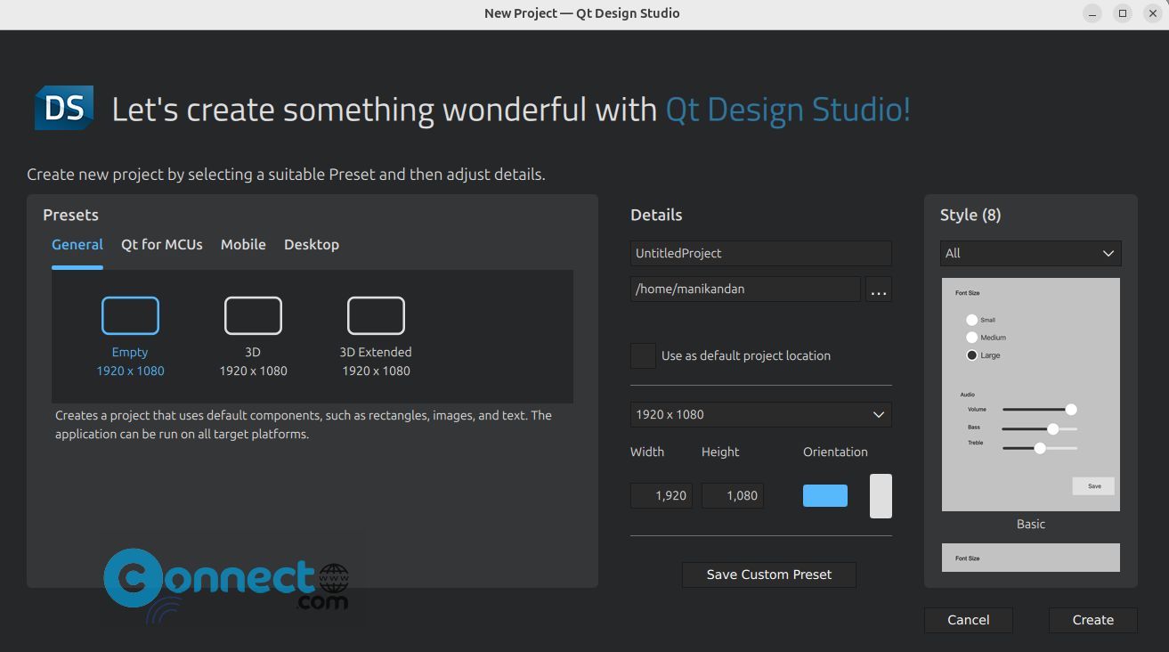 Qt Design Studio Community edition install